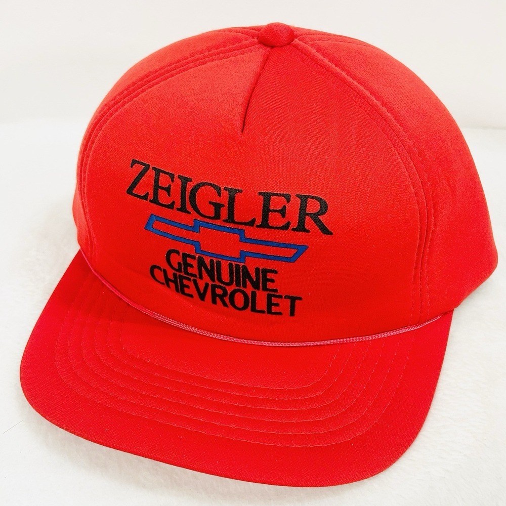 Chevrolet Genuine Zeigler Vintage Trucker Rope Foam Hat Cap Adjustable Snapback